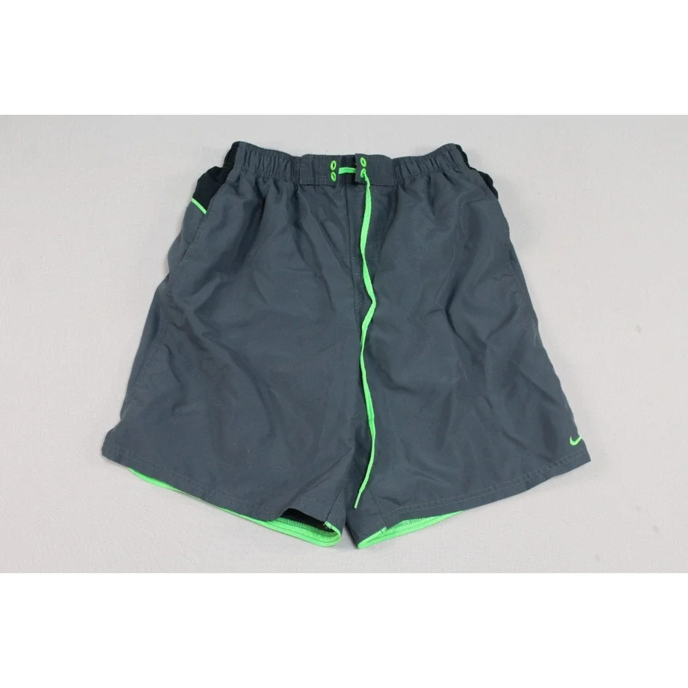 Nike Men Gray Board Shorts Trunks Casual Summer Beach Size Large